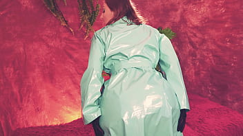 Hot milf in latex catsuit sexy stockings and fetish pvc arya grander