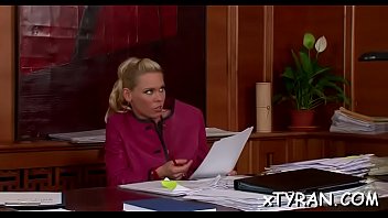 Lesbians fuck with strap on