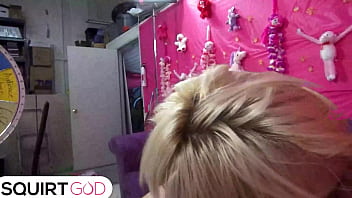 Busty blonde bimbo siri dahl squirts over dan's face in live cam show