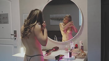 Getting ready for the show topless Getting ready for the show topless