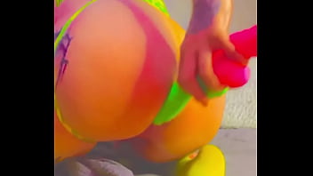 Pretty little fetish freak teacher fucks her ass for cam client