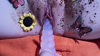 Butterfly fall masturbation and a passionate sex