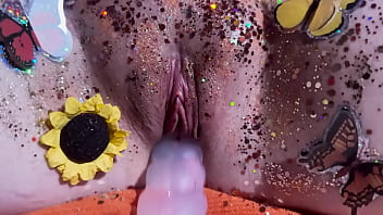 Butterfly fall masturbation and a passionate sex