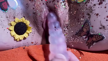 Butterfly fall masturbation and a passionate sex