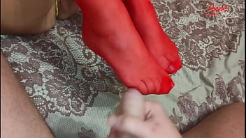 Anna fire wanted to be fucked in red nylon stockings