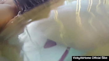 Milf vicky vette and her hot friend teal conrad eat pussy by the pool