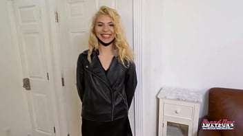 Skinny kinky blonde sophia sweet dildo fucks her pussy and rubs her tits