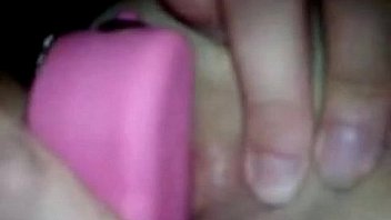 My wife with toy in sexy lingerie masturbating orgasm filthy