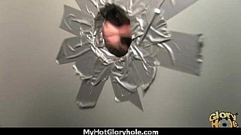 Hottie sucks and fucks black cock for cusmhot at gloryhole 8