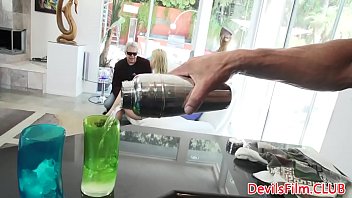 Booty babe doggystyled while using buttplug