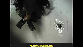 Cute amateur sucks off big gloryhole dong 18