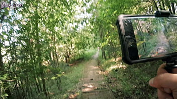 Vlog ends with risky quickie blowjob in public park