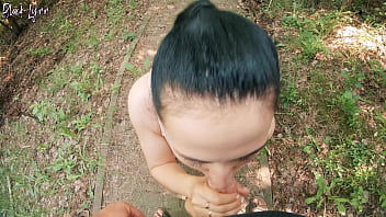 Vlog ends with risky quickie blowjob in public park