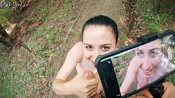 Vlog ends with risky quickie blowjob in public park