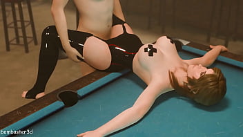 Lara croft having sex in a cafe