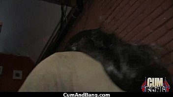 Real ebony babe getting hard core group making out 9