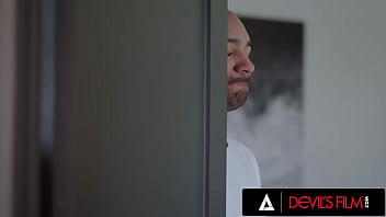 Sex hotline babe gets caught and fuck with her roommate