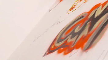 Super hot blonde fucks gloryhole cock