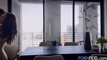 On the floor in the chair on top of the table all before filling her up on the couch