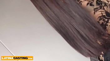 Tight 18yo colombian babe rides big white cock hard in real homemade audition