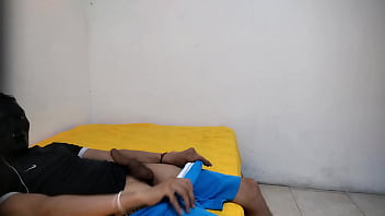 Young guy with good cock masturbating in his aunt's room