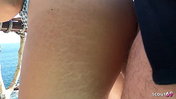 Natural saggy tits latina beach suprised with anal sex by old german tourist at first date