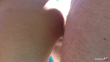 Natural saggy tits latina beach suprised with anal sex by old german tourist at first date