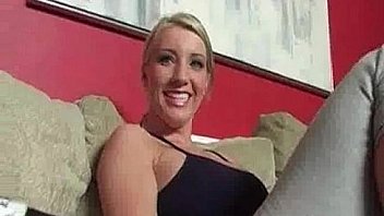 Blonde babe fun with two hung black guys