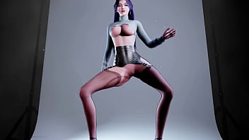 3d cute asian babe sitting on the big cock