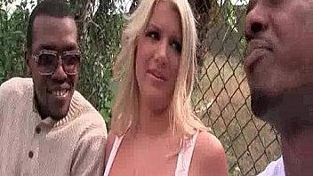 Sexy blonde in the middle