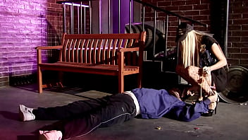 She bends over to take one while sucking the other and does well in the end by letting