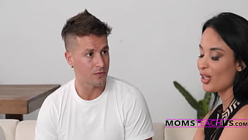 Busty french milf fucks step son while filling a survey