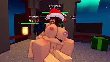 Breeding with a christmas girl on a high place