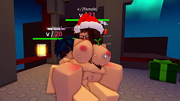 Breeding with a christmas girl on a high place