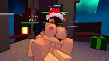 Breeding with a christmas girl on a high place