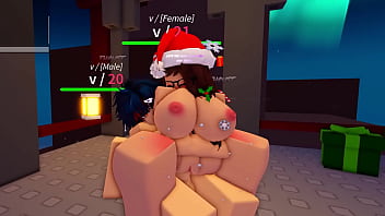 Breeding with a christmas girl on a high place