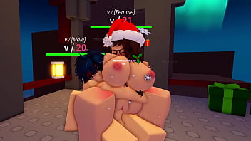 Breeding with a christmas girl on a high place