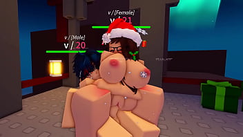 Breeding with a christmas girl on a high place