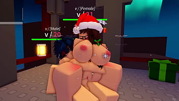 Breeding with a christmas girl on a high place