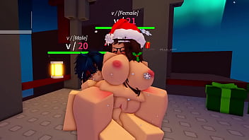 Breeding with a christmas girl on a high place