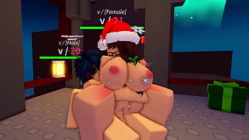 Breeding with a christmas girl on a high place