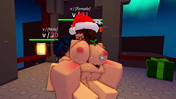 Breeding with a christmas girl on a high place