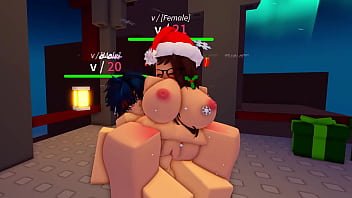 Breeding with a christmas girl on a high place