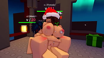 Breeding with a christmas girl on a high place