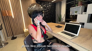 Office sex sexy brunette secretary ask me for help and i give her my big dick