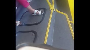 Mature candid foot play