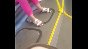 Mature candid foot play