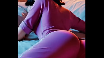 Mavis slips into her red pajamas her gothic charm glowing even in the quiet of the night the vampire princess shows a softer tempting side hidden away from the castle walls…