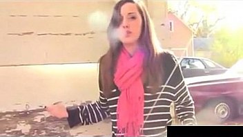 Smoking outside free amateur porn video
