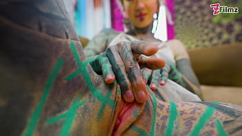 Anal solo tattoo girl sexy fishnets highheels stocking solo anal xl dildo play